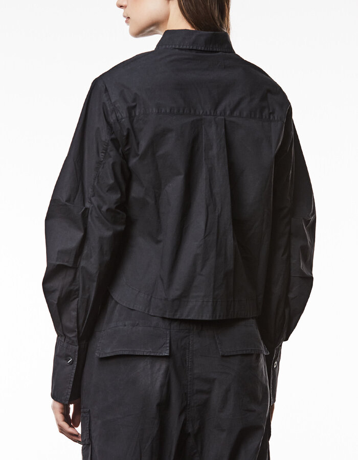 THOM KROM STRETCH POPLIN PUFF SLEEVE BLOUSE
