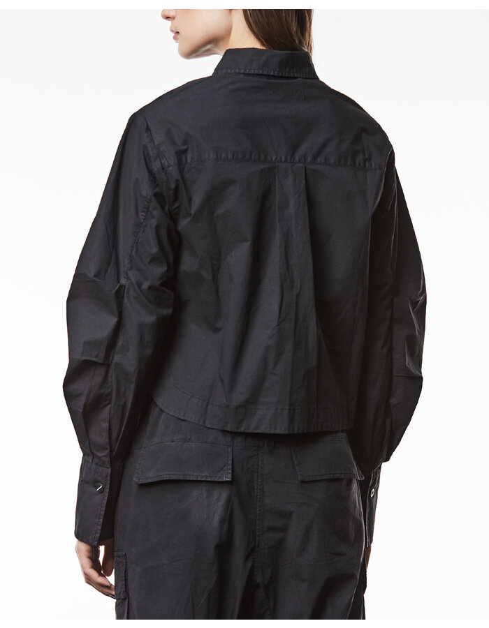 THOM KROM STRETCH POPLIN PUFF SLEEVE BLOUSE