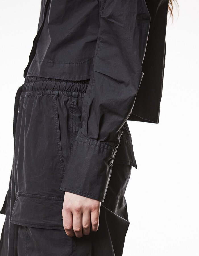 THOM KROM STRETCH POPLIN PUFF SLEEVE BLOUSE
