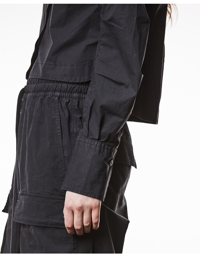 THOM KROM STRETCH POPLIN PUFF SLEEVE BLOUSE