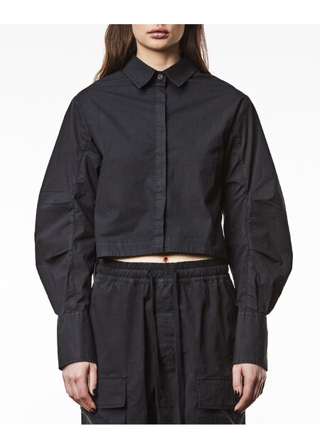 THOM KROM STRETCH POPLIN PUFF SLEEVE BLOUSE