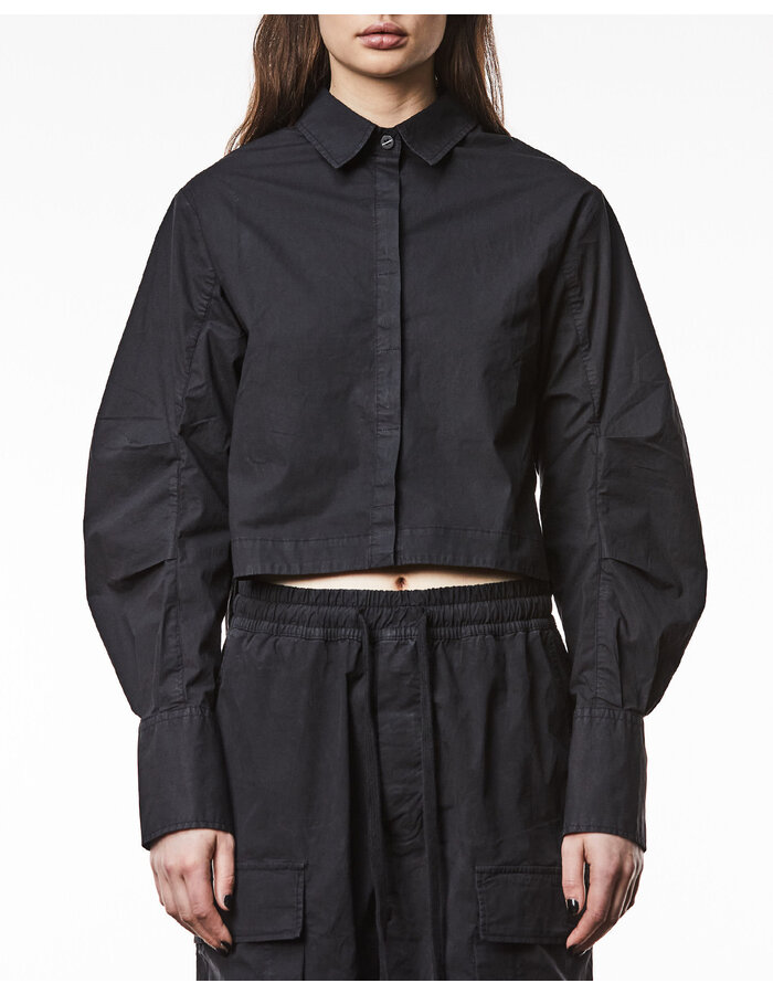 THOM KROM STRETCH POPLIN PUFF SLEEVE BLOUSE