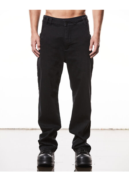 THOM KROM STRETCH DENIM STRAIGHT LEG SCAR STITCH JEANS