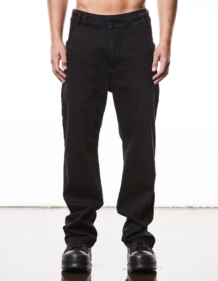 THOM KROM STRETCH DENIM STRAIGHT LEG SCAR STITCH JEANS