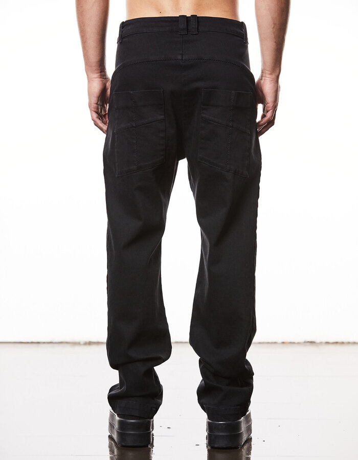 THOM KROM STRETCH DENIM STRAIGHT LEG SCAR STITCH JEANS
