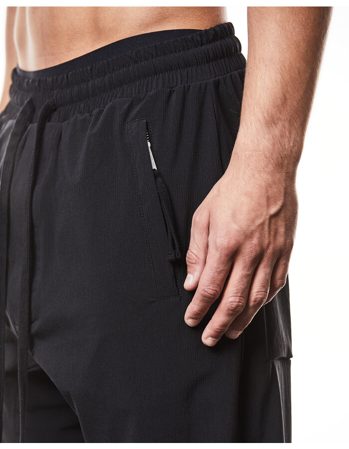 THOM KROM STRETCH NYLON RIP-STOP ZIP POCKET JOGGERS - BLACK