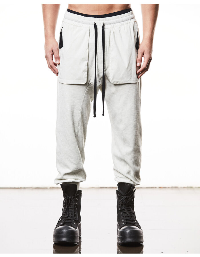 THOM KROM COTTON JOGGER WITH CONTRAST ZIP POCKETS - DUNE