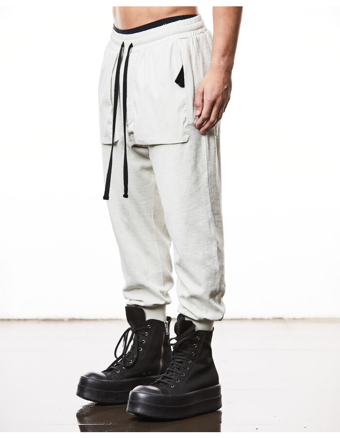 THOM KROM COTTON JOGGER WITH CONTRAST ZIP POCKETS - DUNE