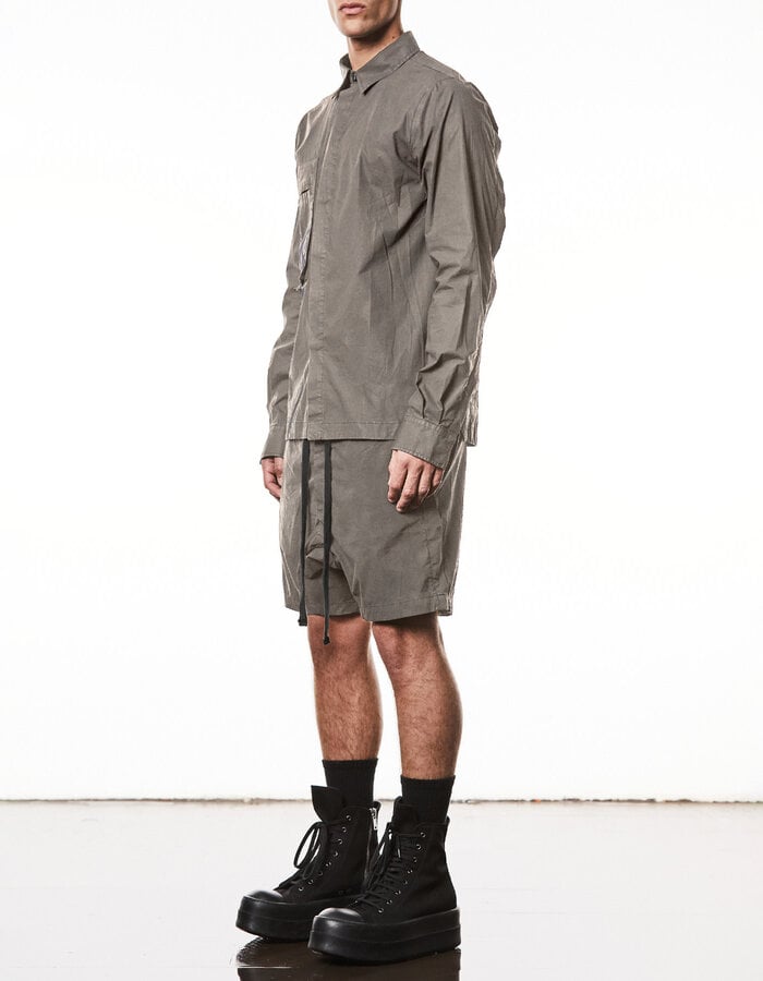 THOM KROM LIGHT COTTON DROP CROTCH SHORTS - ROCK