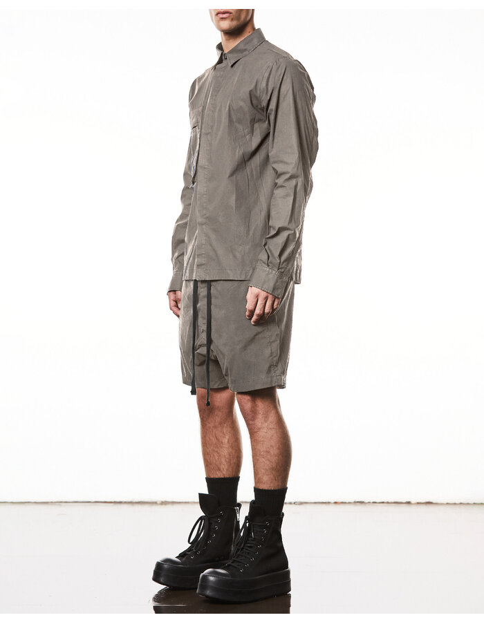 THOM KROM LIGHT COTTON DROP CROTCH SHORTS - ROCK
