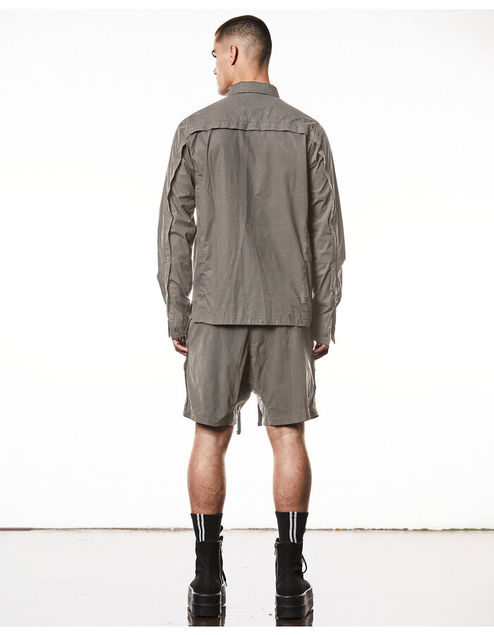 THOM KROM LIGHT COTTON DROP CROTCH SHORTS - ROCK