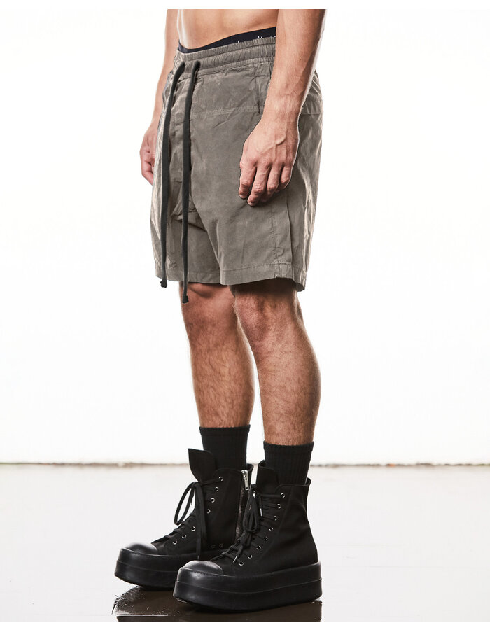 THOM KROM LIGHT COTTON DROP CROTCH SHORTS - ROCK