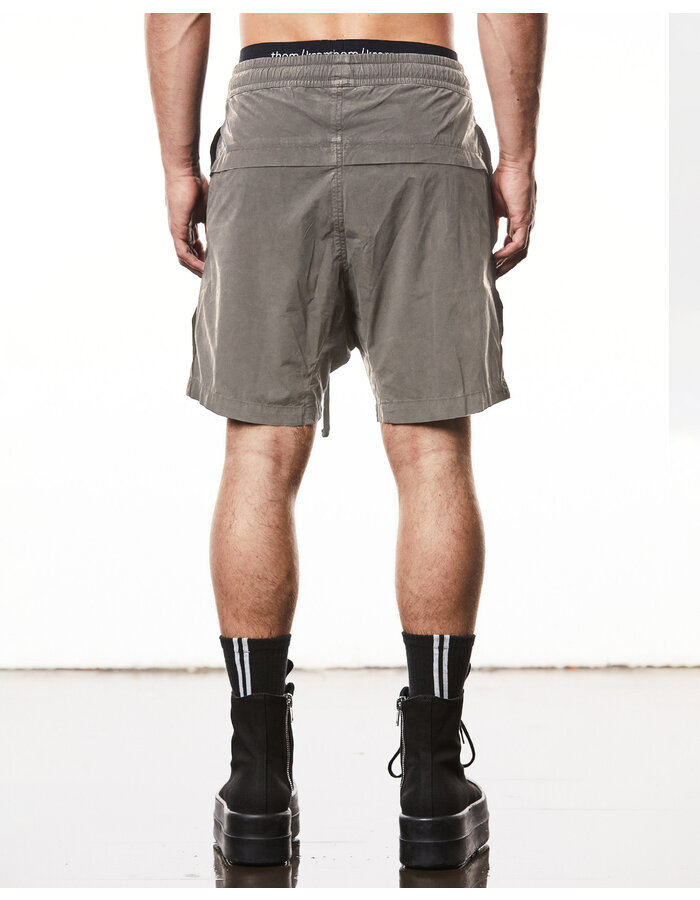 THOM KROM LIGHT COTTON DROP CROTCH SHORTS - ROCK