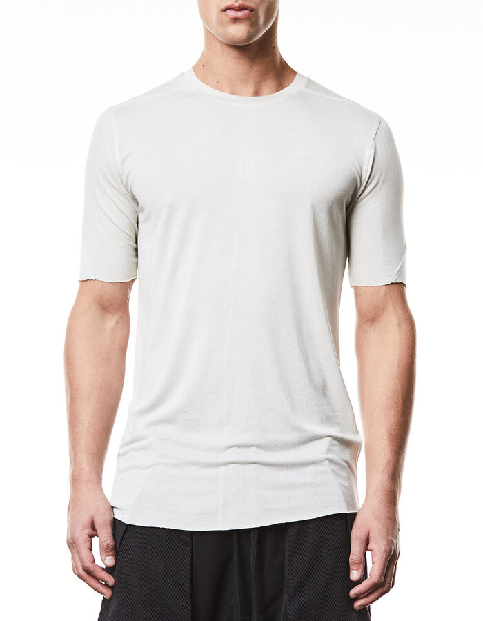 THOM KROM VORTEX VISCOSE FITTED SHORT SLEEVE T-SHIRT - DUNE