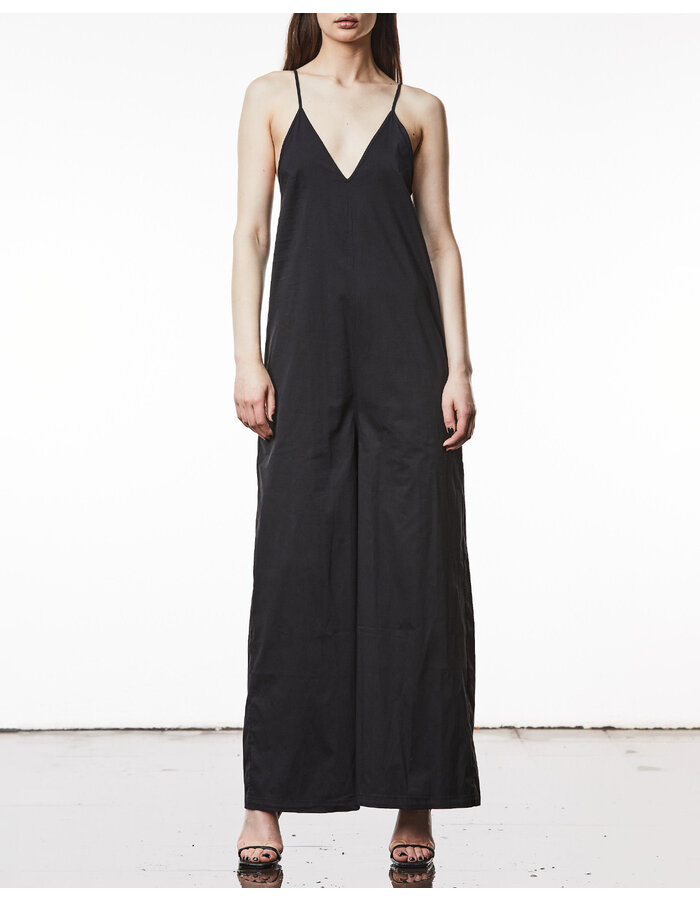 THOM KROM WIDE LEG V-NECK JUMPSUIT