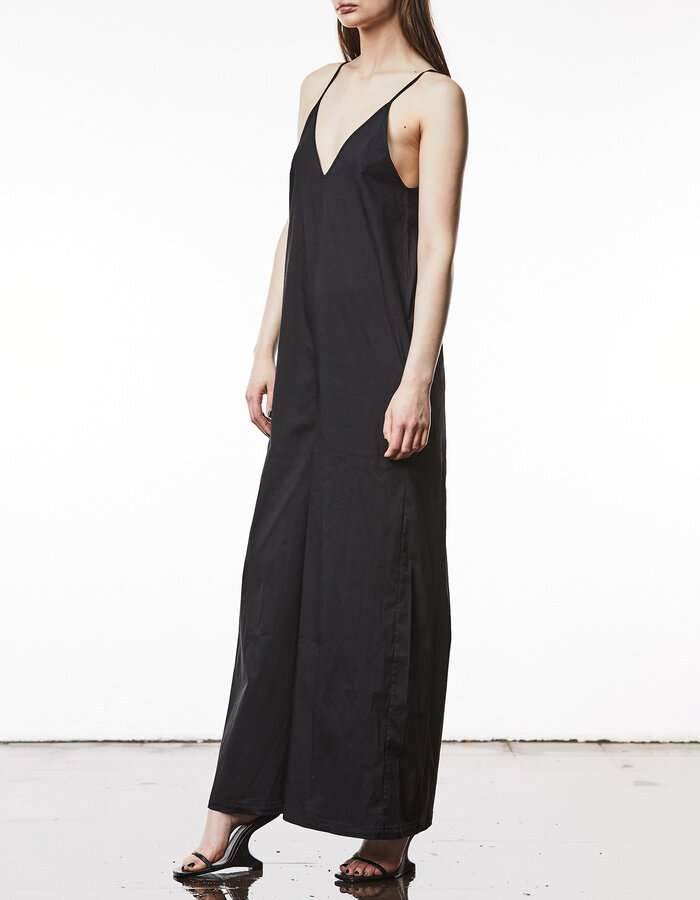 THOM KROM WIDE LEG V-NECK JUMPSUIT