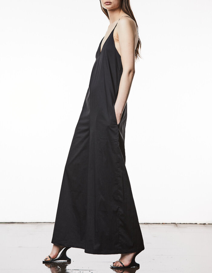 THOM KROM WIDE LEG V-NECK JUMPSUIT