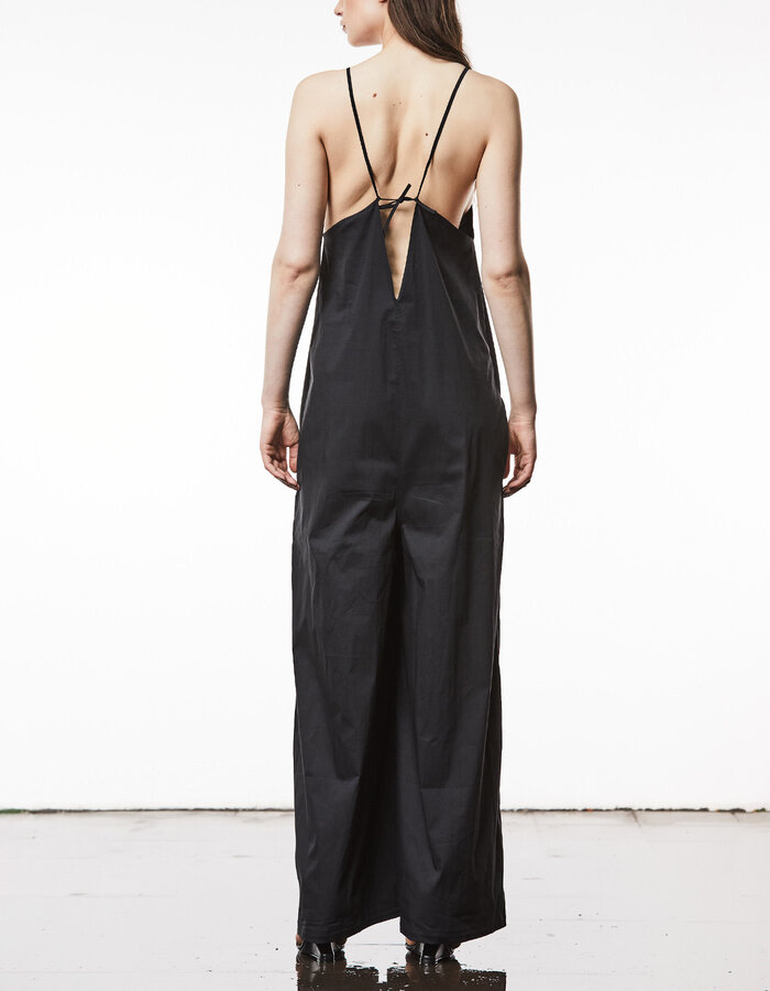 THOM KROM WIDE LEG V-NECK JUMPSUIT
