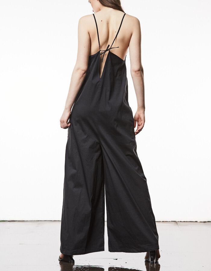 THOM KROM WIDE LEG V-NECK JUMPSUIT