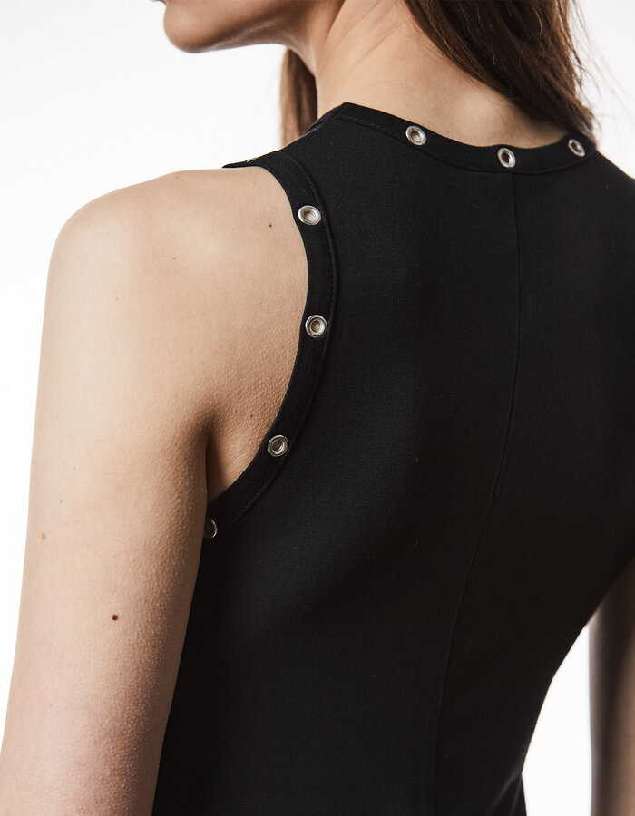 THOM KROM VISCOSE SLEEVELESS RIVET DRESS