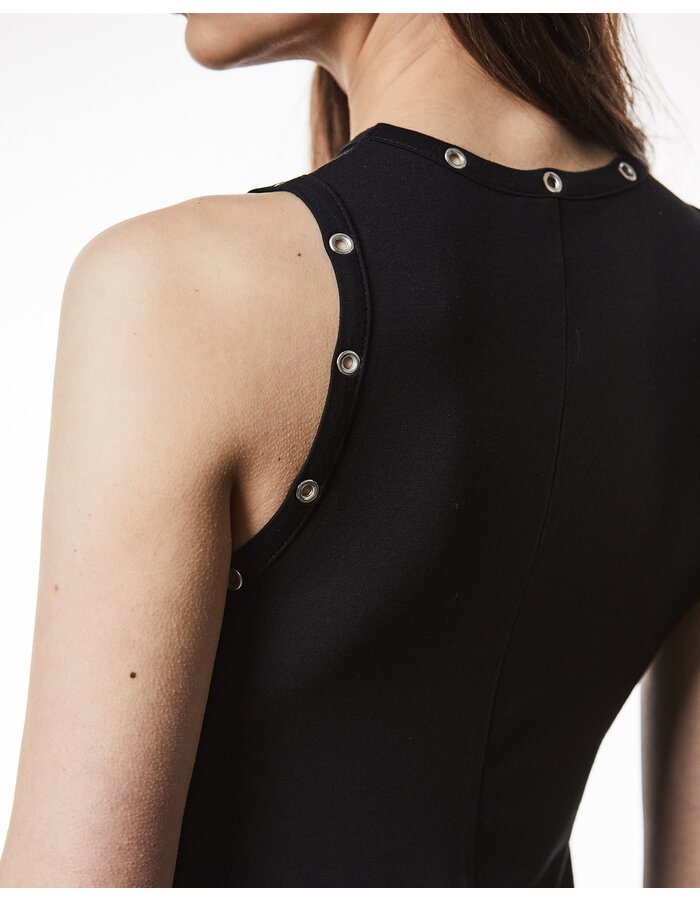 THOM KROM VISCOSE SLEEVELESS RIVET DRESS