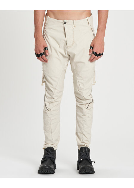 MASNADA FRONT ELONGATED ZIP PANTS - FLINT