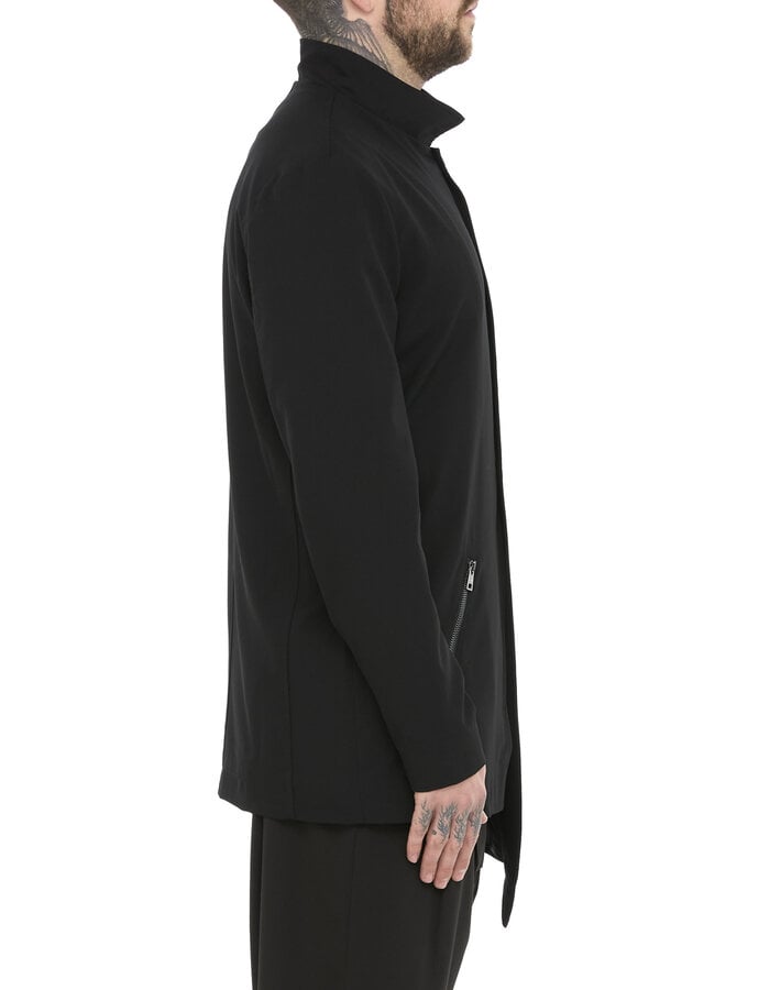 LA HAINE INSIDE US STRETCH ASYMMETRIC BUTTON UP JACKET