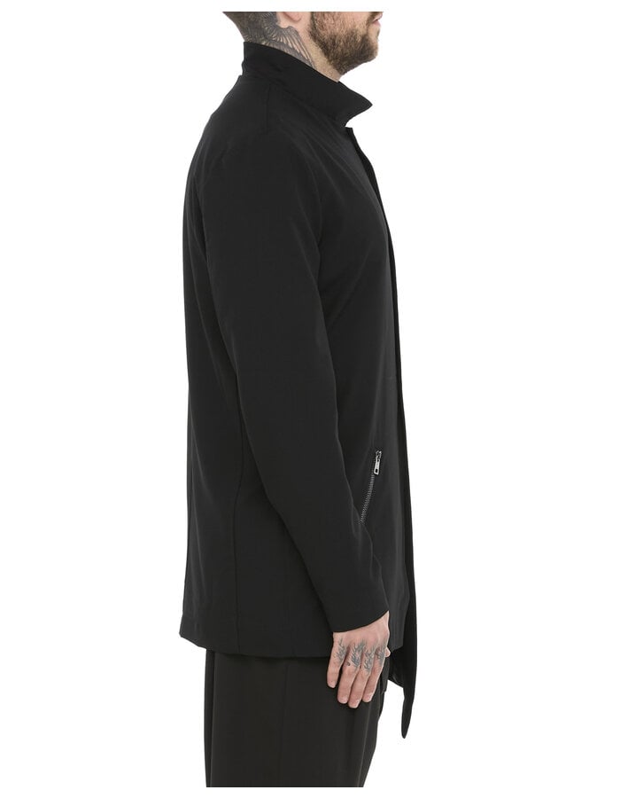 LA HAINE INSIDE US STRETCH ASYMMETRIC BUTTON UP JACKET