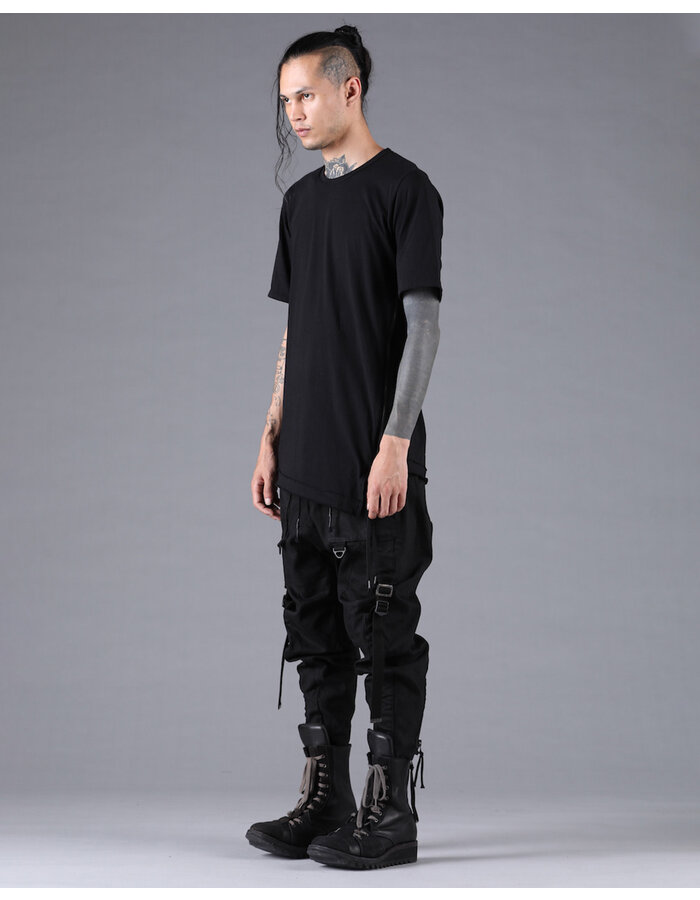 D. HYGEN STRETCH DENIM BELT ADJUSTABLE CROPPED PANTS