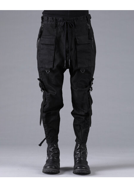 D. HYGEN STRETCH DENIM BELT ADJUSTABLE CROPPED PANTS