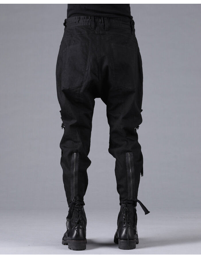 D. HYGEN STRETCH DENIM BELT ADJUSTABLE CROPPED PANTS