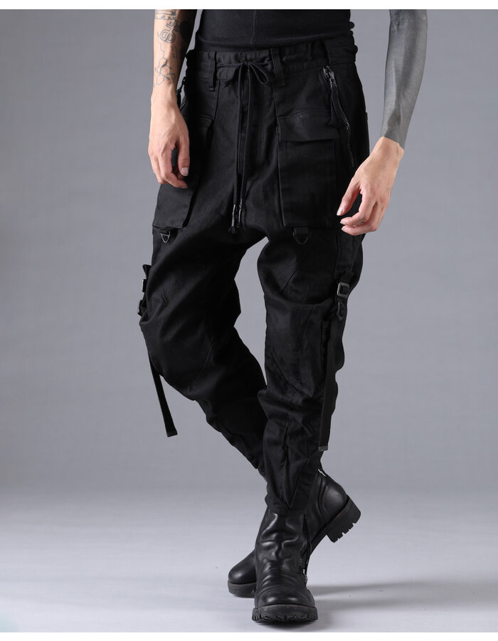 D. HYGEN STRETCH DENIM BELT ADJUSTABLE CROPPED PANTS