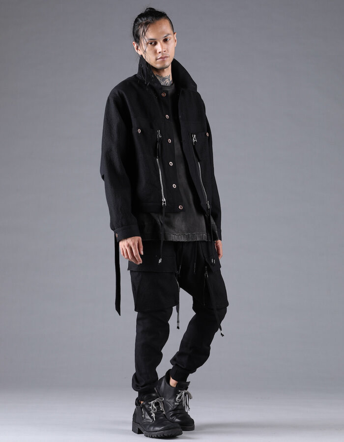 D. HYGEN SHASHIKO JACQUARD COMBINATION CARGO JOGGERS