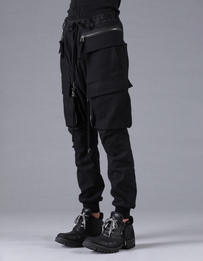 D. HYGEN SHASHIKO JACQUARD COMBINATION CARGO JOGGERS