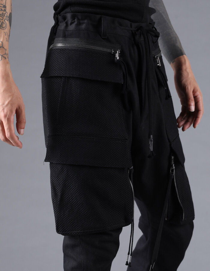 D. HYGEN SHASHIKO JACQUARD COMBINATION CARGO JOGGERS