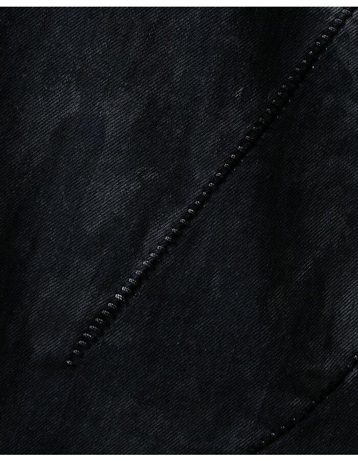 D. HYGEN MURA PROCESSED OVERLOCK TWISTED SLIM JEANS - BLACK