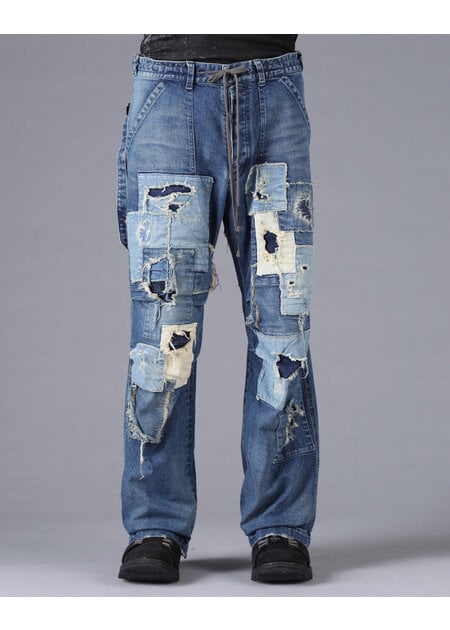 D. HYGEN PRODUCT PROCESSED STRETCH DENIM WIDE PANTS