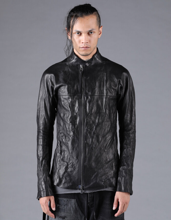 D. HYGEN BONDING HORSE LEATHER SHIRT JACKET