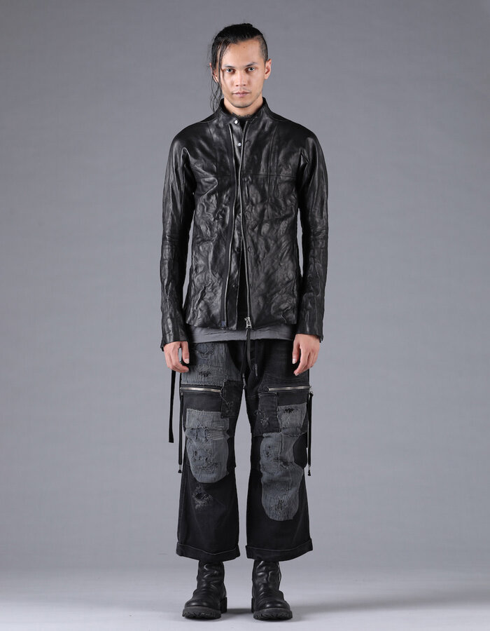 D. HYGEN BONDING HORSE LEATHER SHIRT JACKET