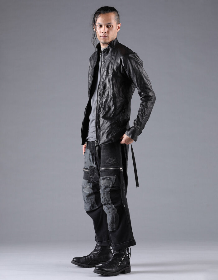 D. HYGEN BONDING HORSE LEATHER SHIRT JACKET