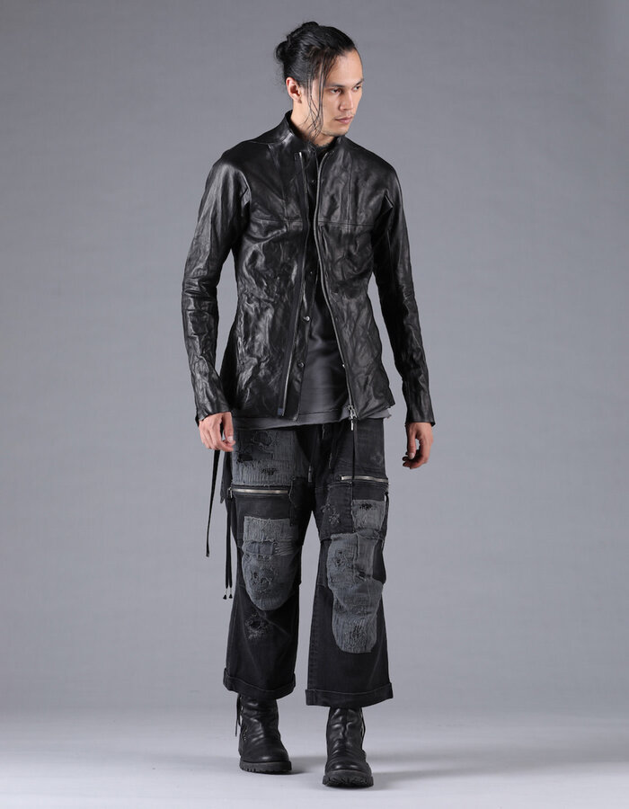 D. HYGEN BONDING HORSE LEATHER SHIRT JACKET