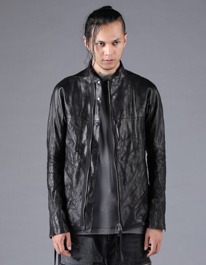 D. HYGEN BONDING HORSE LEATHER SHIRT JACKET