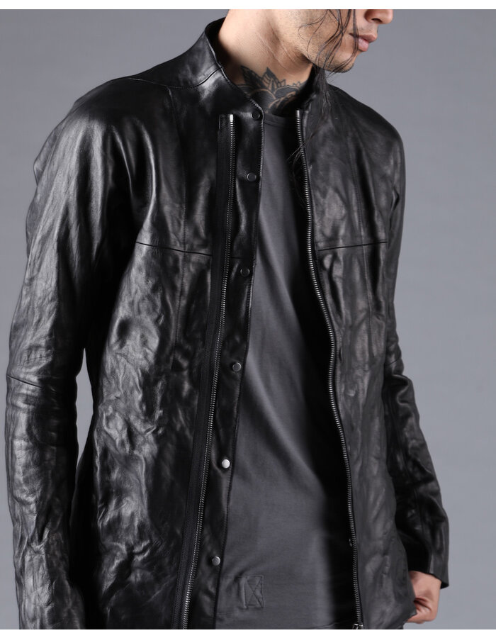 D. HYGEN BONDING HORSE LEATHER SHIRT JACKET