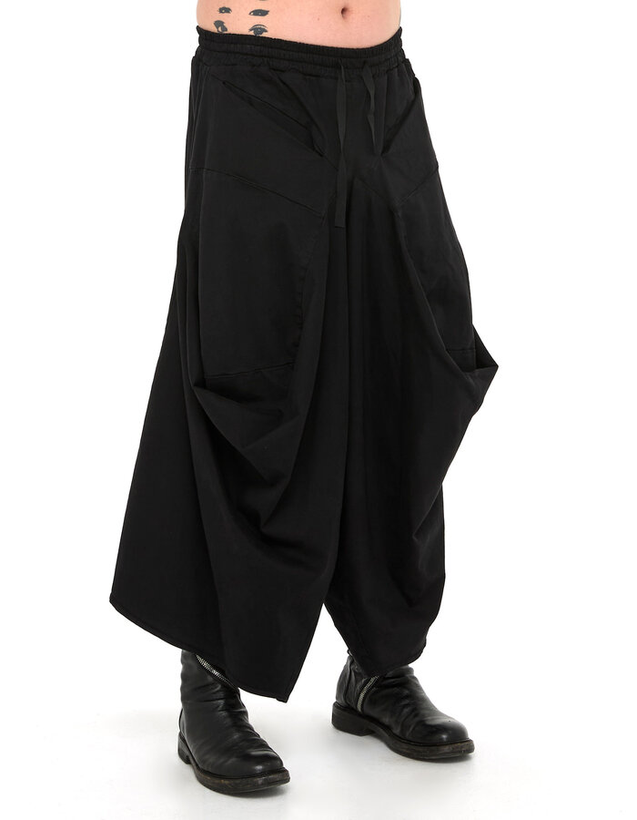 LA HAINE INSIDE US STRETCH COTTON STRUCTURED CROPPED TROUSER