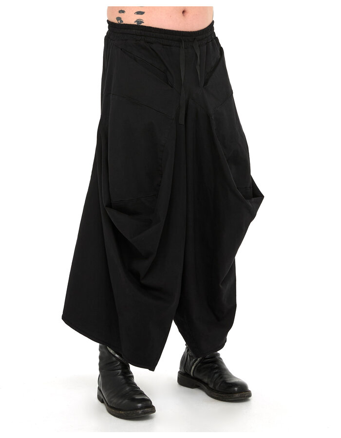 LA HAINE INSIDE US STRETCH COTTON STRUCTURED CROPPED TROUSER