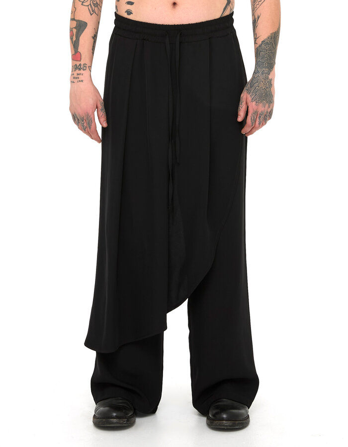 LA HAINE INSIDE US WIDE TROUSER WITH DRAPE PANEL