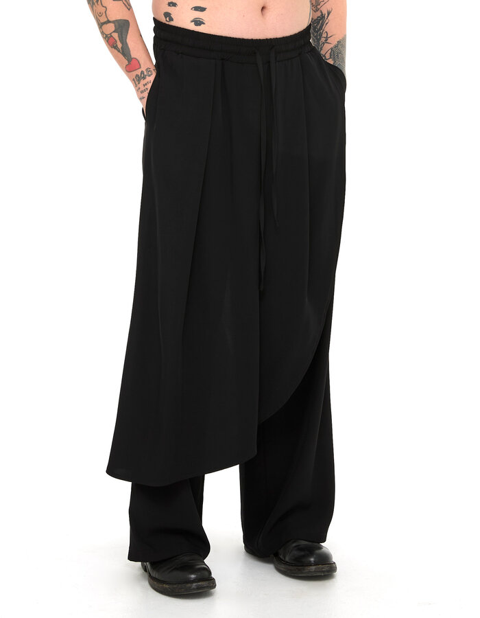 LA HAINE INSIDE US WIDE TROUSER WITH DRAPE PANEL