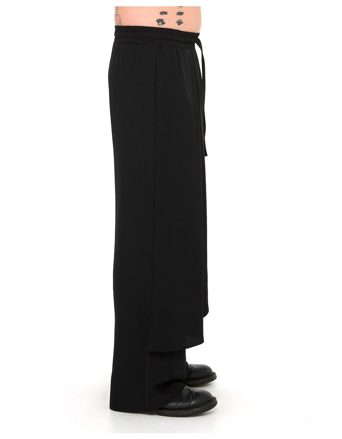 LA HAINE INSIDE US WIDE TROUSER WITH DRAPE PANEL