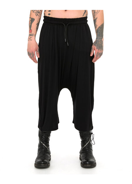 LA HAINE INSIDE US STRETCH BAMBOO ADJUSTABLE DROP CROTCH SHORT