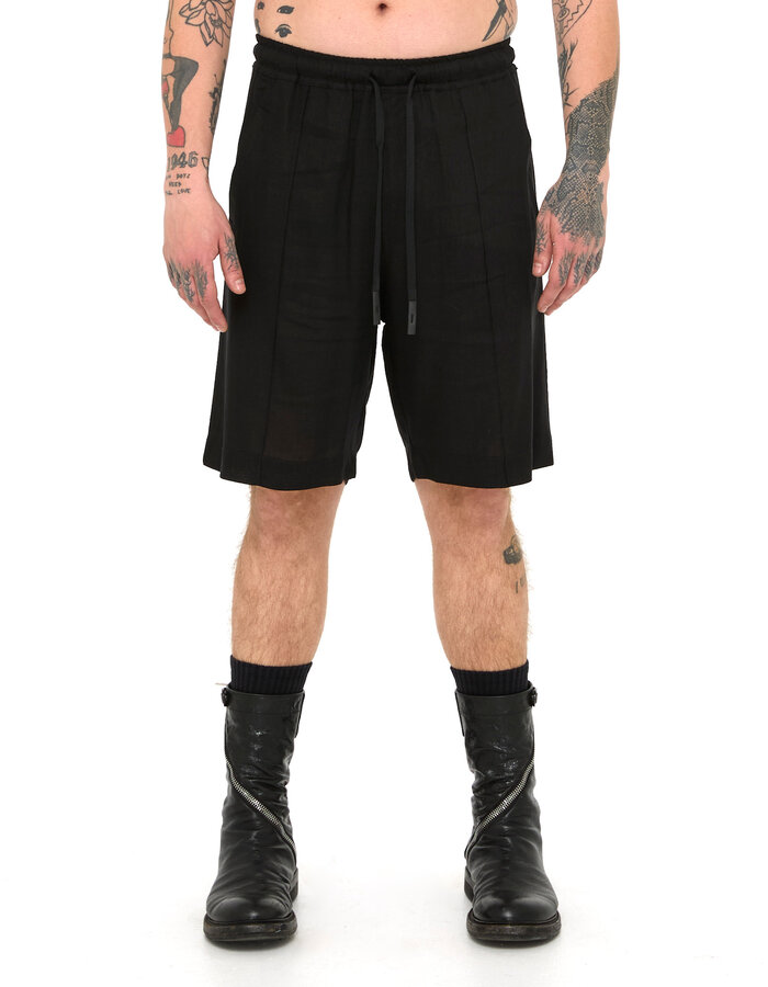 LA HAINE INSIDE US LINEN & VISCOSE PLEATED SHORT